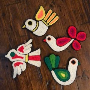 Vintage Bird Yarn Ornaments